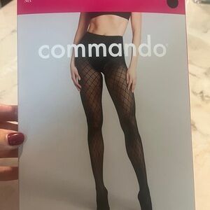 Commando Lattice Net Black Tights
